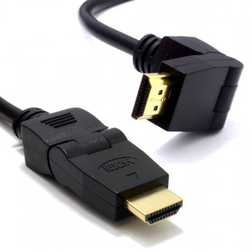 Swivel HDMI Lead with Rotatable Ends High Speed Cable 1080P TV 1m