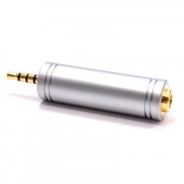 4 Pole 3.5mm Socket 2.5mm Jack Plug Converter Audio/Video All Metal Adapter