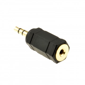 2.5mm Stereo Socket to 3.5mm Stereo Jack Plug Audio Cable Adapter Gold Plated