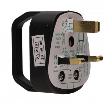 Easy Pull Rewireable 3 Pin UK Mains Plug Fitted with 5A Amp Fuse Black