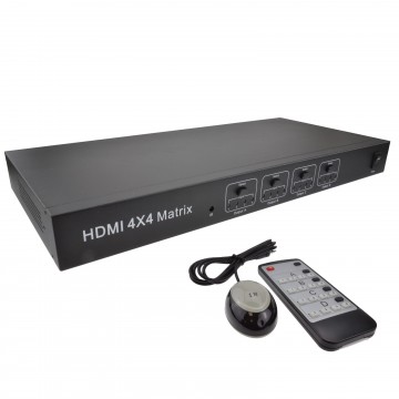 HDMI Matrix Switch Box 4 Inputs to 4 Outputs Splitter 4x4 With Remote