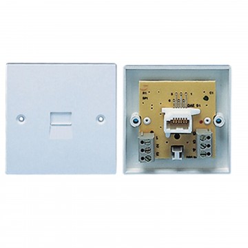 Secondary Telephone BT Socket 3/6A Flush Mounted Faceplate