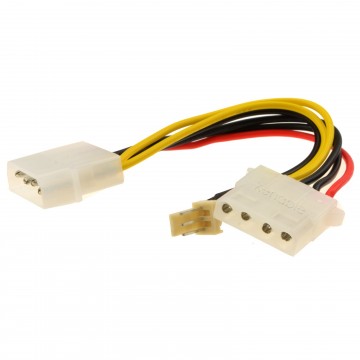 Power Converter Cable 4 pin LP4 Molex Female to 3 pin Fan Adapter