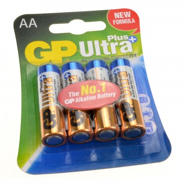 GP AA 1.5V ULTRA PLUS High Performance Alkaline Battery [4 Pack]