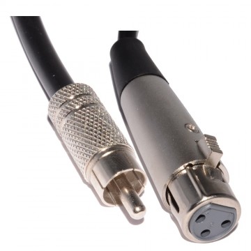 XLR 3 Pin Socket to Single RCA Phono Plug OFC Audio Cable 3m