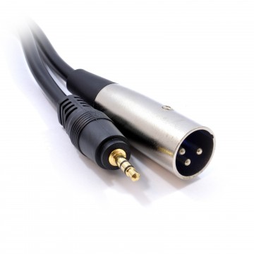 Câble audio mini jack 3.5 mm vers 2 x XLR mâles 1m