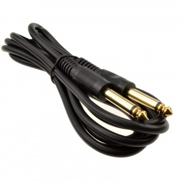 6.35mm 1/4inch Mono Jack Plug Guitar/Instrument/Patch Cable Gold  2m