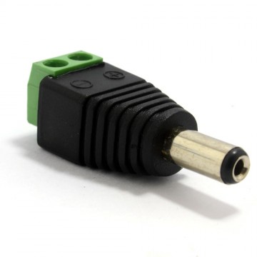 Easy Wire Power 2.1mm DC Plug For CCTV Cameras With Screw Terminals