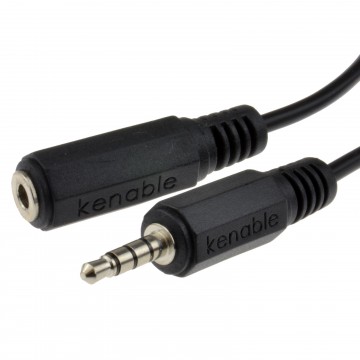 4 Pole TRRS 3 Band 3.5mm Jack Plug to 3.5mm Socket Extension Cable 3m