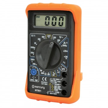 MTB01 Digital Multimeter Tester with Leads 19 Testing Ranges & 7 Functions