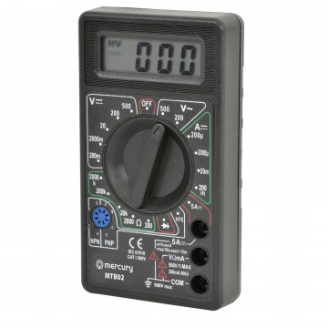 MTB02 Digital Multimeter Tester with Leads 19 Testing Ranges & 6 Functions