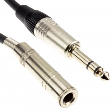 Premium 6.35mm TRS Jack Extension Stereo Jack Plug to Socket Cable 6m