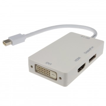 Mini DisplayPort to DVI-D HDMI or Display Port 4kx2k Video Adapter