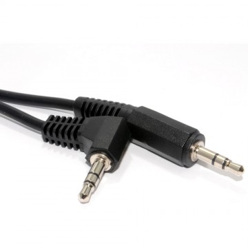 3.5mm Stereo Jack to 3.5mm Right Angled Jack Audio Cable Lead 2m