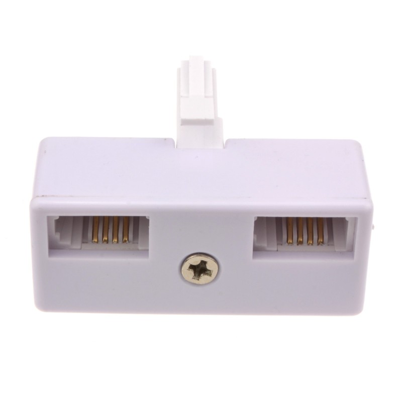 BT Telephone Phone Socket DOUBLE 2 way Adaptor Splitter commtel low profile