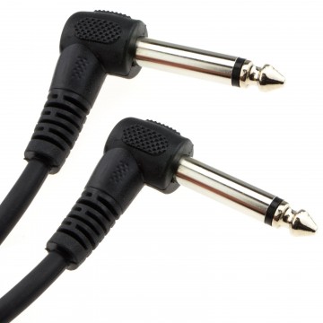 6.35mm 90 Degree Right Angle Jack Audio Mono Guitar Cable 1m
