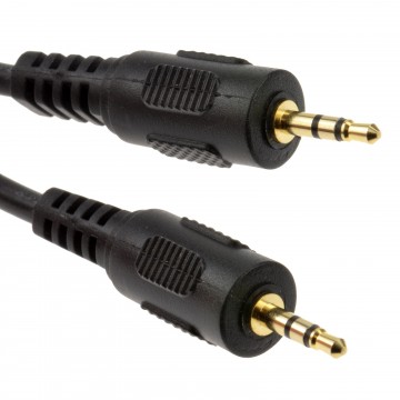 2.5mm GOLD Stereo Jack to 2.5 mm Jack Audio Cable Lead 5m