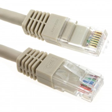 Ethernet Network Cable Cat6 GIGABIT RJ45 COPPER Internet Patch Lead Grey  2m