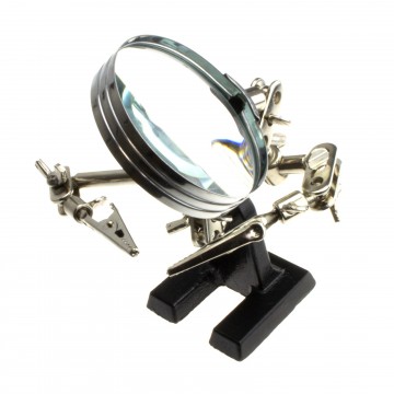 Soldering iron kit with magnifying glass deals
