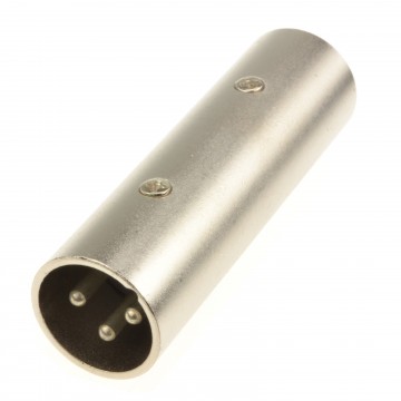 XLR Male Plug To Plug Metal Joiner Coupler Adapter