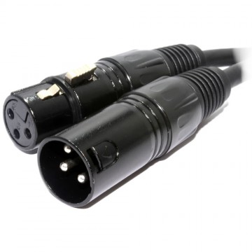 PULSE DMX Spiral Shielded Insulated 3 Pin Male to Female Cable  2m