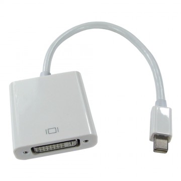 Mini DisplayPort Plug to DVI-D Female Socket Adapter Cable 15cm