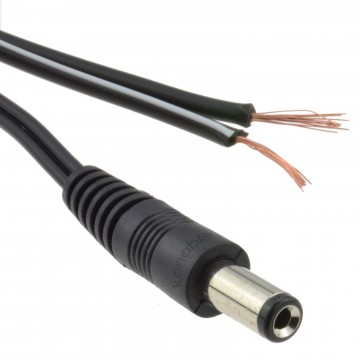 2.1mm x 5.5mm Male DC Plug to Bare Ended Power Cable 3m