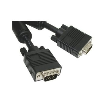 HQ SVGA Cable with Ferrites DB15 Male to Male PC to Monitor Lead 10m Blac