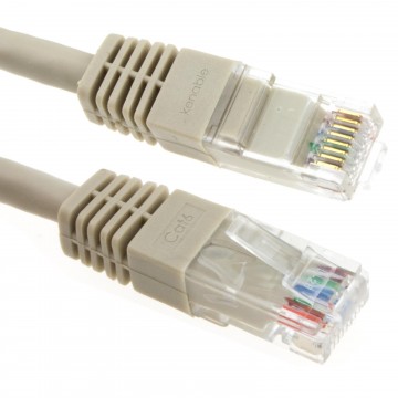Ethernet Network Cable Cat6 GIGABIT RJ45 COPPER Internet Patch Lead Grey  5m