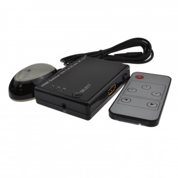 HDMI Switch 3 Devices to 1 TV Port 3D 4k x 2k Support with Remote