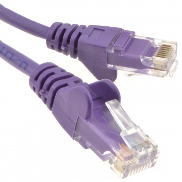 Violet Network Ethernet RJ45 Cat5E-CCA UTP PATCH 26AWG Cable 1m