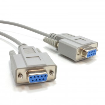 Serial RS232 Null Modem Cable - DB9F to F - 2m