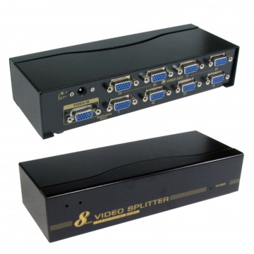 SVGA VGA 8 Port Splitter From 1 PC/Device to 8 Monitors/Display 450MHz