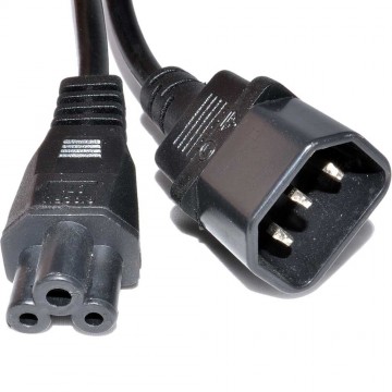 IEC Plug C14 to Cloverleaf Plug C5 Converter Adapter Power Cable  15cm