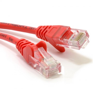 Red Network Ethernet RJ45 Cat5E-CCA UTP PATCH 26AWG Cable 25cm 0.25m