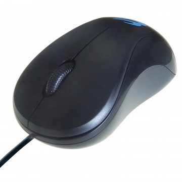 PC/Laptop/CCTV Recorder 3 Button Optical USB Mouse 1000 DPI BLACK 1.2m