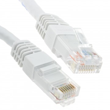 Ethernet Network Cable Cat6 GIGABIT RJ45 COPPER Internet Patch Lead White 15m