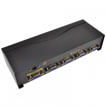 SVGA VGA 4 Port Splitter From 1 PC/Device to 4 Monitors/Display 450MHz