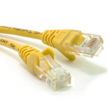 Yellow Network Ethernet RJ45 Cat5E-CCA UTP PATCH 26AWG Cable Lead  3m