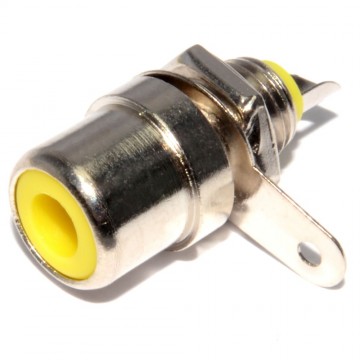 Phono RCA Chassis Female Socket Solder Panel Mount End Yellow [10 Pack]