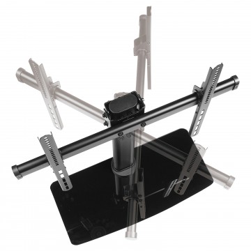 Universal Pedestal Swivel Tilt TV Stand Glass for 32 to 55 inch TVs