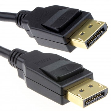 Right Angle DisplayPort v1.2 Plug to Straight Plug Cable 4K 50cm 