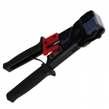 RJ45/RJ11/RJ12 Cat5e/Cat6 Crimp Tool with Stripper for Telephone/Network Cables