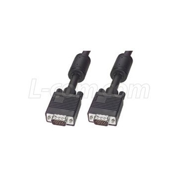 HD SVGA Cable with Ferrites 15 pin Male to Male PC Monitor Lead 3m