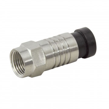 Snap Seal Professional Waterproof F Type Compression Plug End Nickel