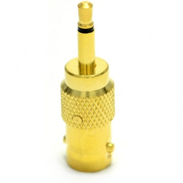 BNC Socket to Composite 3.5mm Male Jack Plug Adapter GOLD