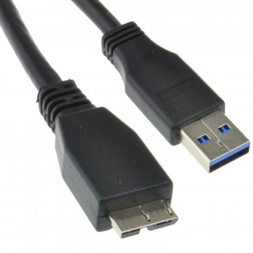 USB 3.0 SuperSpeed A Male to 10 pin Micro B Male Cable BLACK 0.7m 75cm