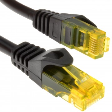 CAT6 Ethernet Network Cable GigaBit Copper Patch Lead Snagless RJ45  0.5m BLACK