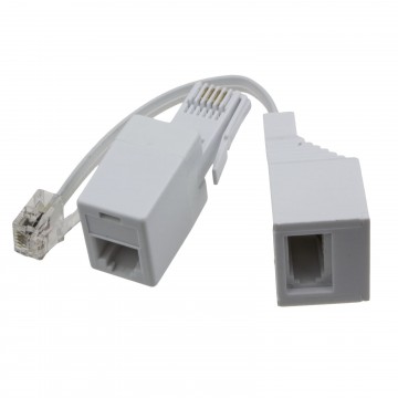 RJ11 Socket/Plug & BT Male/Female Telephone US to UK & UK to US Adapter Kit