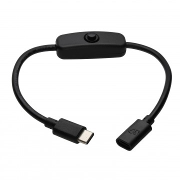 USB Type-C Power Switch On/Off Extension Cable Raspberry Pi 4 Android 25cm